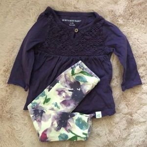 Burt’s Bees Baby long-sleeved purple set